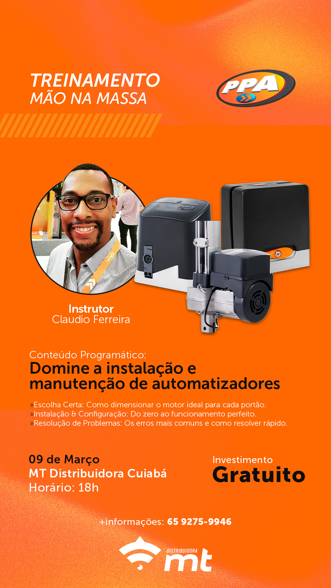 Mao na Massa - Claudio Ferreira - Domine a instalação - PPA - MT Distribuidora Cuiabá