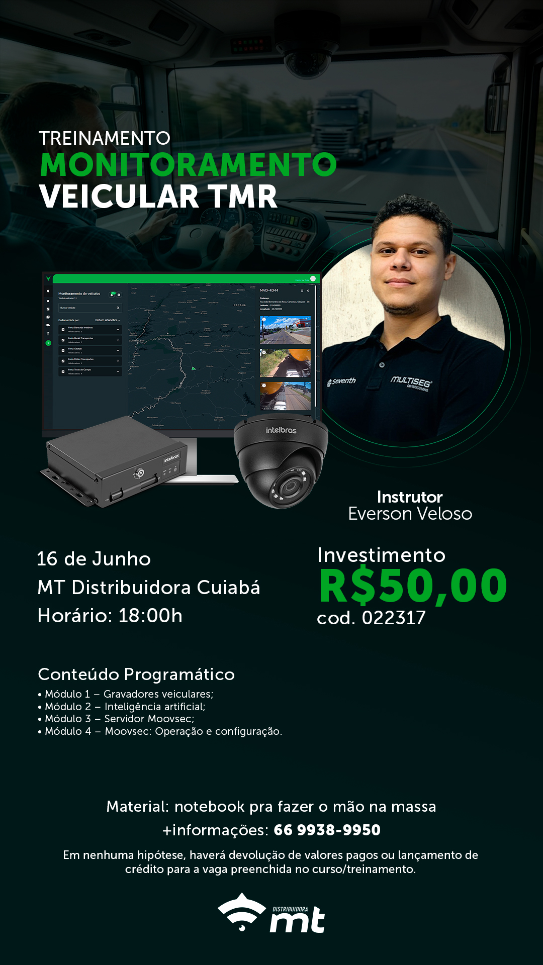 JUN26 - TREINAMENTO - MONITORAMENTO VEICULAR TMR - INSTRUTOR EVERSON 